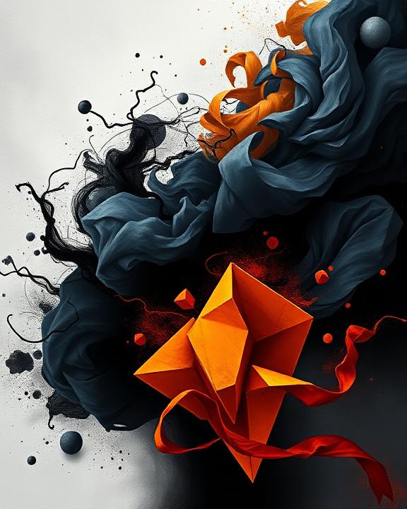 abstract visual representation portraying psychological concepts related to memory and trauma