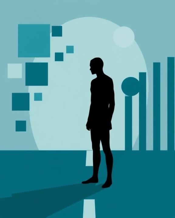 Silhouette di un sopravvissuto a un incidente stradale