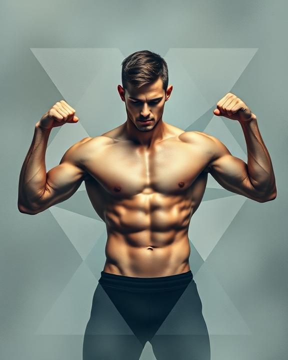 Atleta in posa di forza