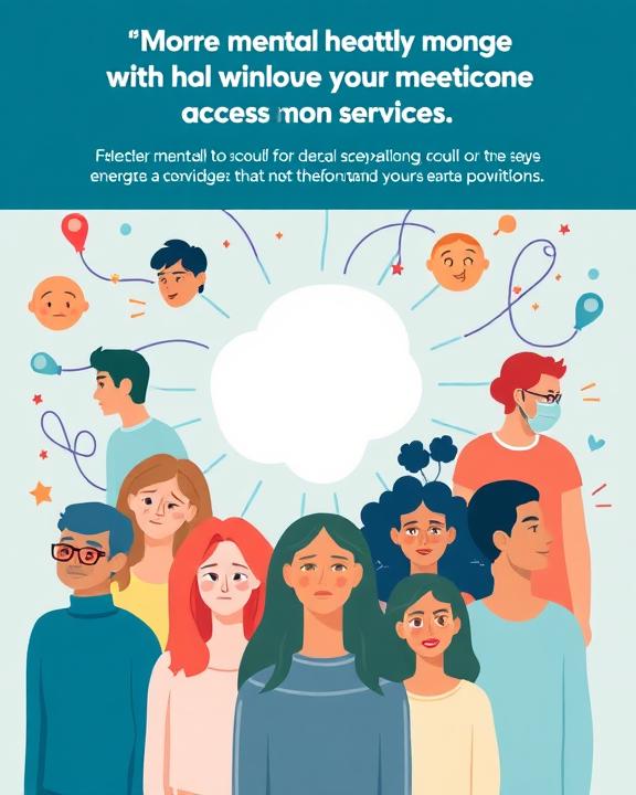 A conceptual representation about mental health and access to services.
