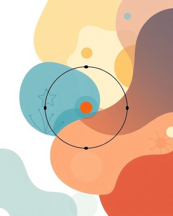 An abstract illustration emphasizing holistic health and emotional wellness, representing interconnectedness of mind, body, and spirit.