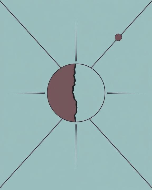 A photo with lines and circles, looking like a diagram