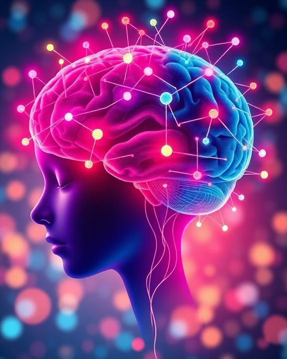 Rappresentazione visiva della mente adolescente e della sua evoluzione in un contesto digitale.