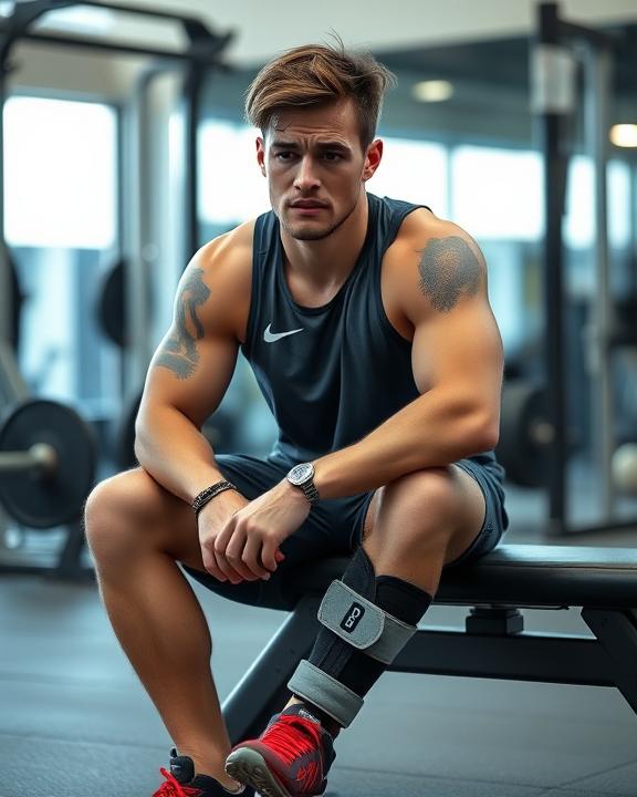 Athlete recovering from injury
