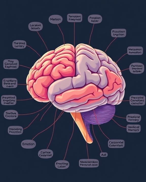 Brain with annotations