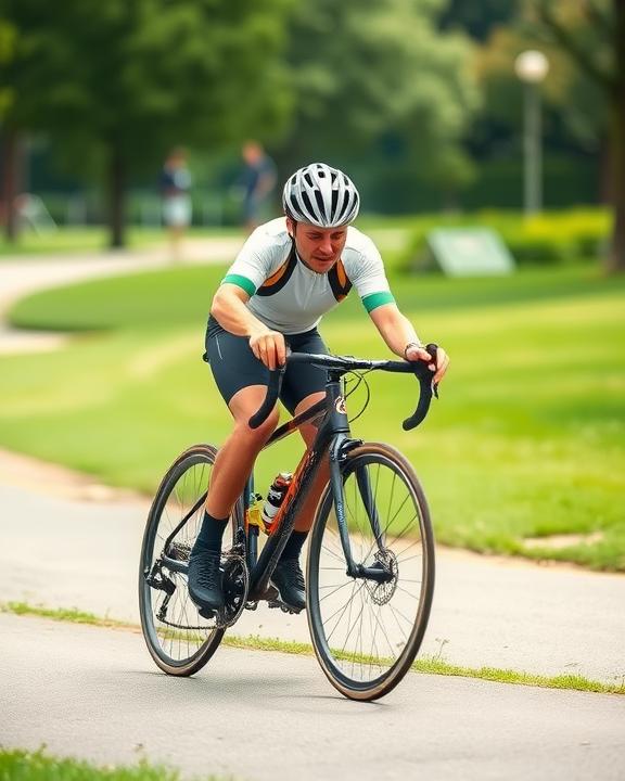 Cyclist on a road