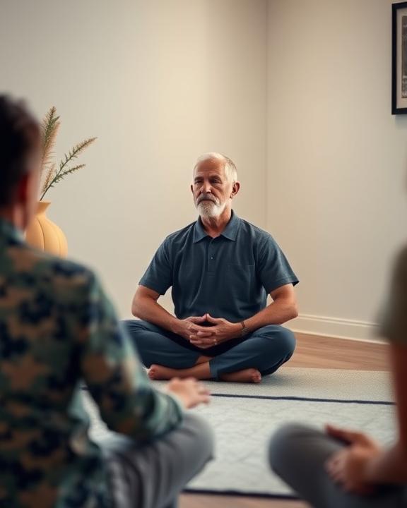 Militare in meditazione