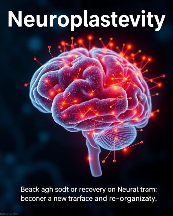 Neuroplastevity text with brain illustration