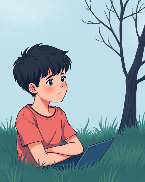 Illustrazione di un adolescente che riflette sulle sfide cognitive dopo un trauma cranico
