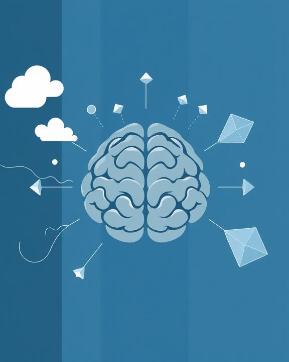 Brain with glowing connections