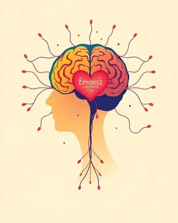 Human head with brain as roots