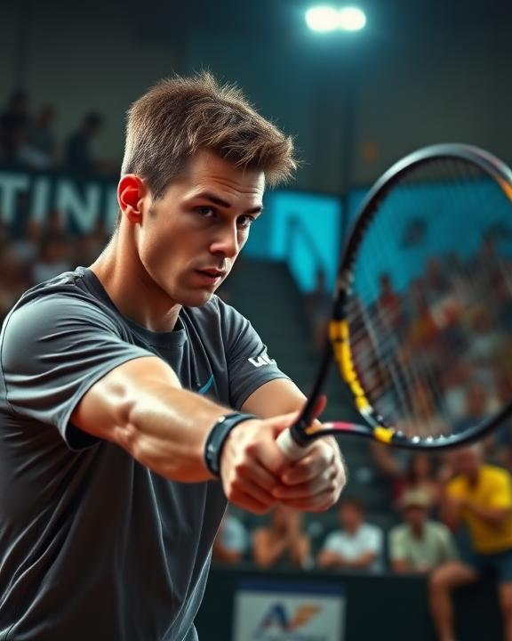 Jannik Sinner with a tennis racket