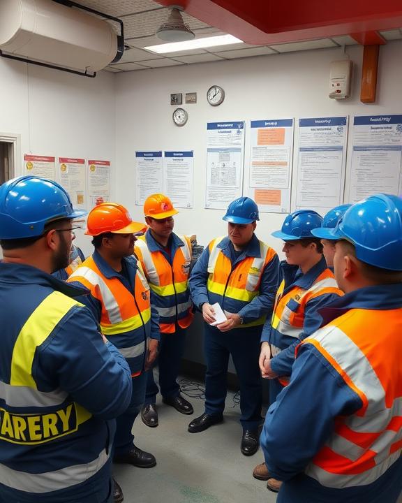Discussione sulla sicurezza nel cantiere