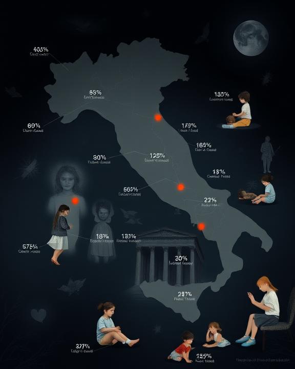 Evocative visual representation of childhood trauma prevalence in Italy