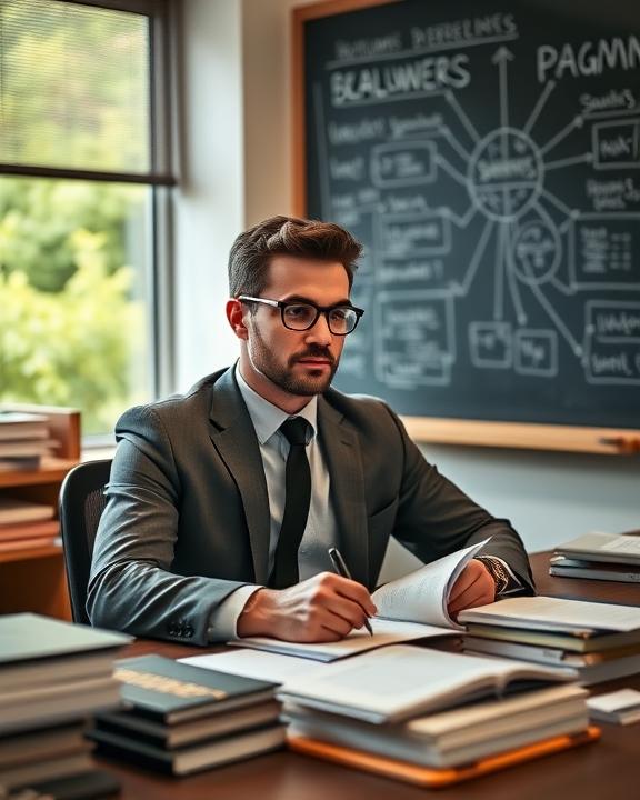 Man in suit at a desk