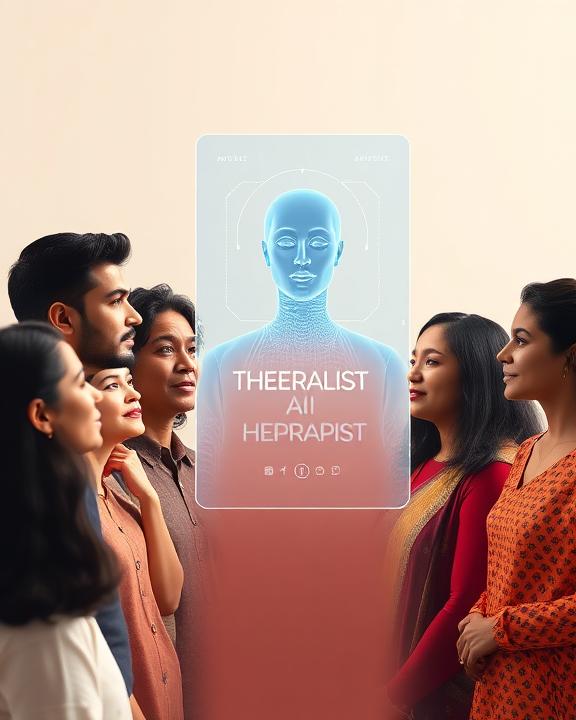 Immagine di intelligenza artificiale come terapeuta