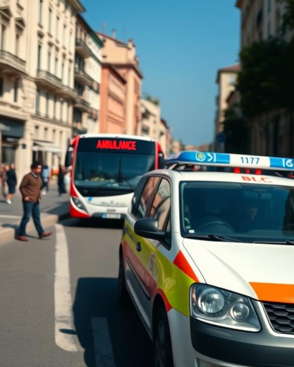 Ambulanza in strada