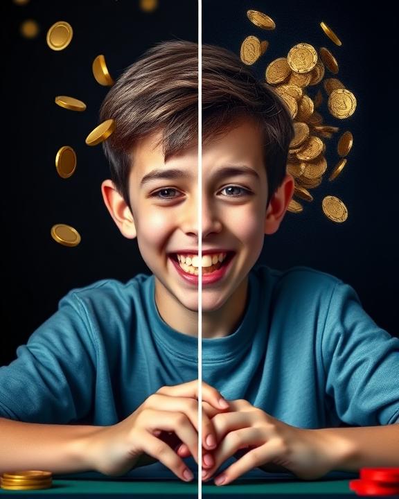 Effetti del gioco d'azzardo su un adolescente