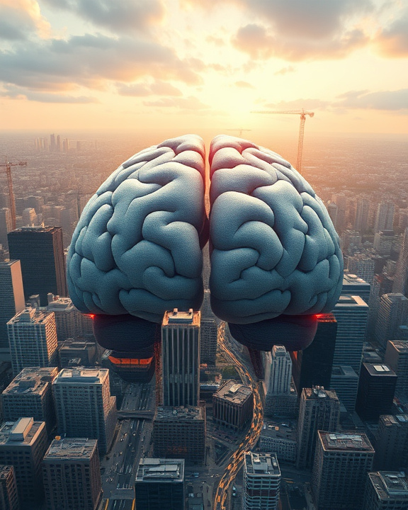 Metaphoric visualization of brain as city