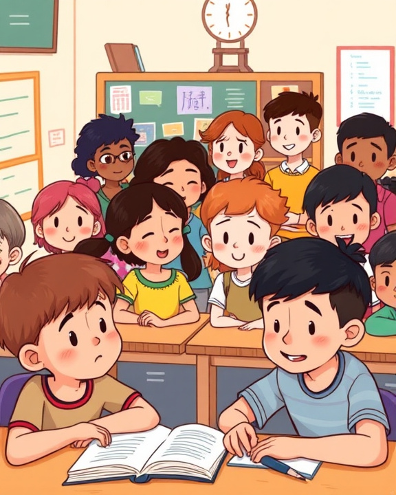Children in a classroom