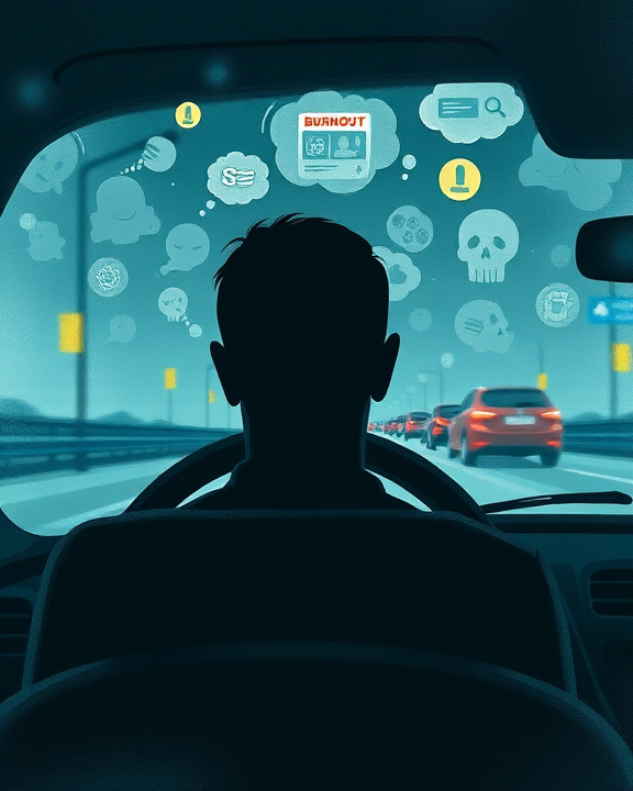 Rappresentazione astratta di fattori di rischio psicologici e guida