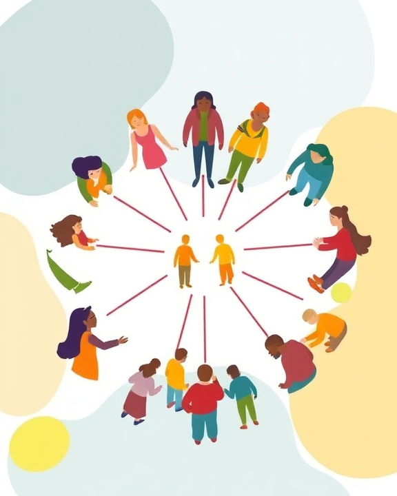 An artistic representation of social support networks