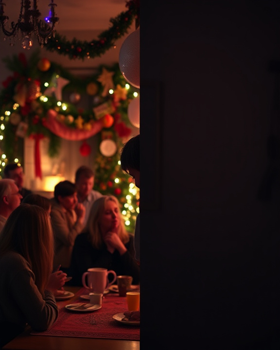 People celebrating Christmas