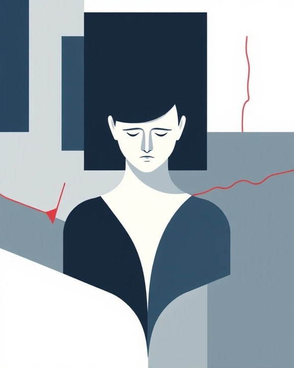 Woman experiencing emotional blackout