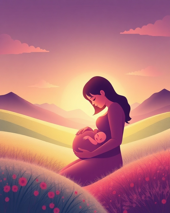 Conceptual image regarding maternal stress and child development