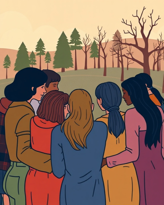 Donne che si abbracciano