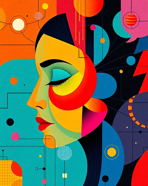 Rappresentazione artistica sull'algoritmo di riconoscimento emozionale