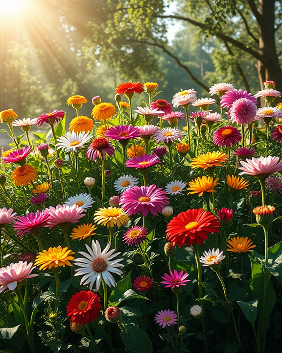 Rappresentazione metaforica di un giardino di emozioni