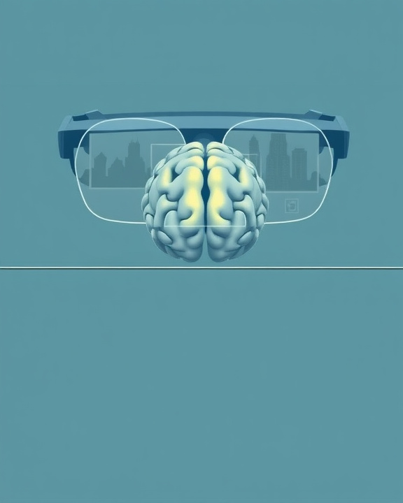 Brain with AR glasses