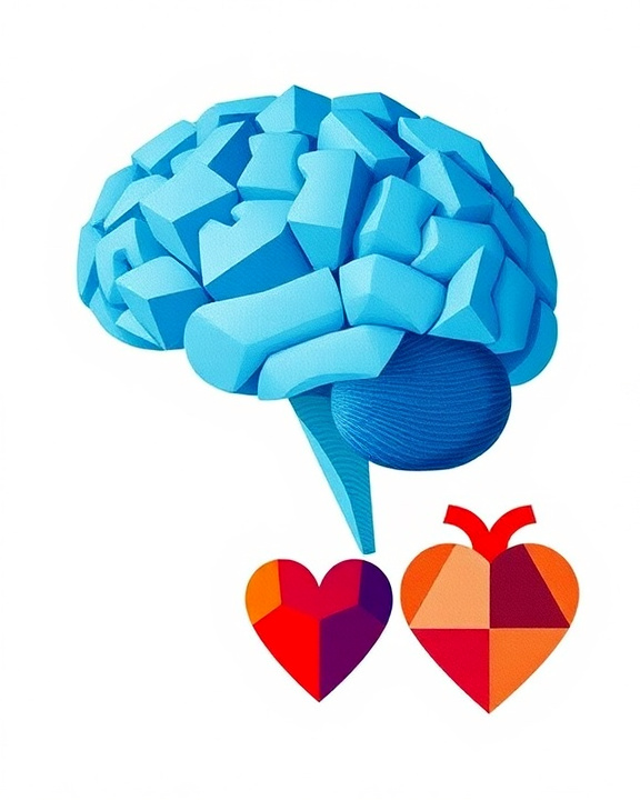 Brain and heart illustration