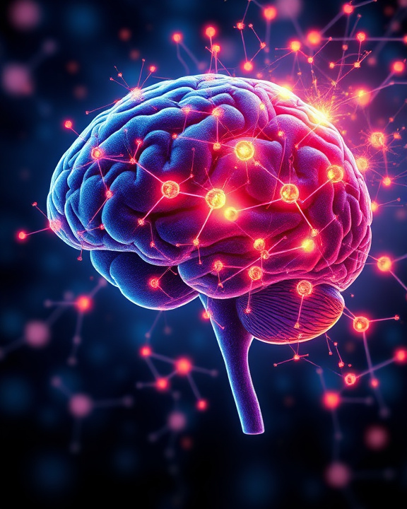 Brain with neuron connections
