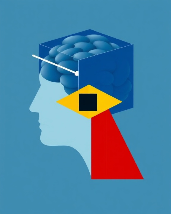 Brain and data illustration