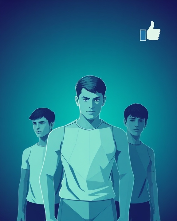 Atleti con un like di social media.