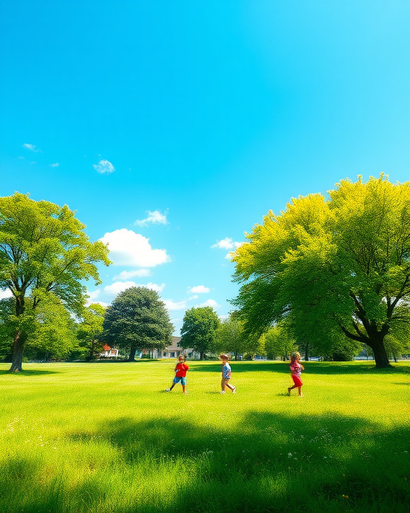 Children playing in a park